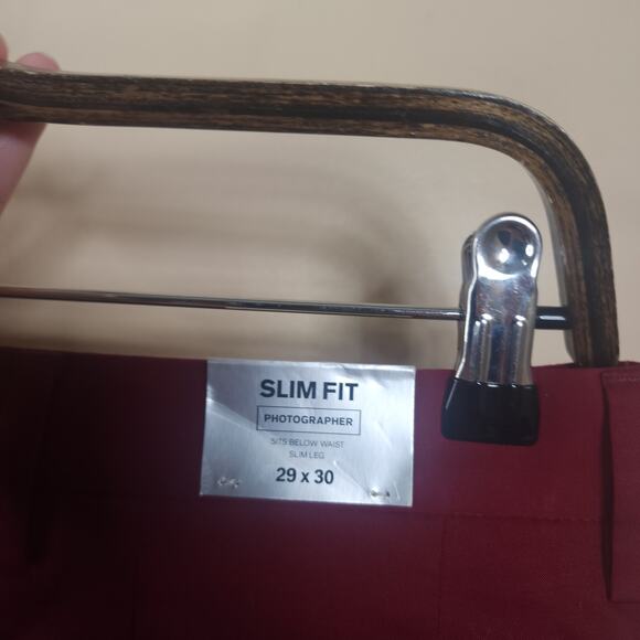 Express Slim Fit Photographer Dress pants in Burgundy Size 29x30 - Picture 9 of 12